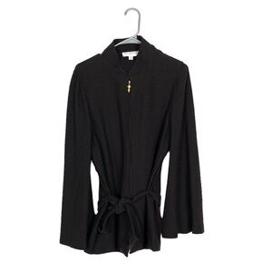 Vintage St. John collection Santana knit full zip belted jacket size 12